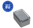 Plastic Enclosure with Clear Lid Universal 120x80x60mm Light Grey ABS / Polycarbonate IP65 / IK07
